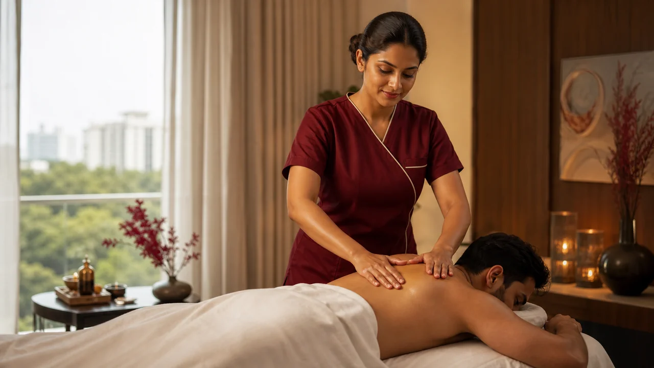 Deep tissue massage performed by a professional therapist