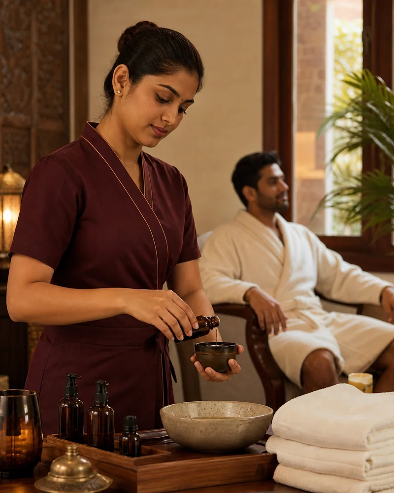 Aromatherapy oils prepared by a professional therapist